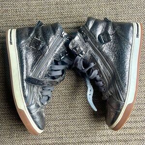 Michael Kors Silver Textured Sneakers